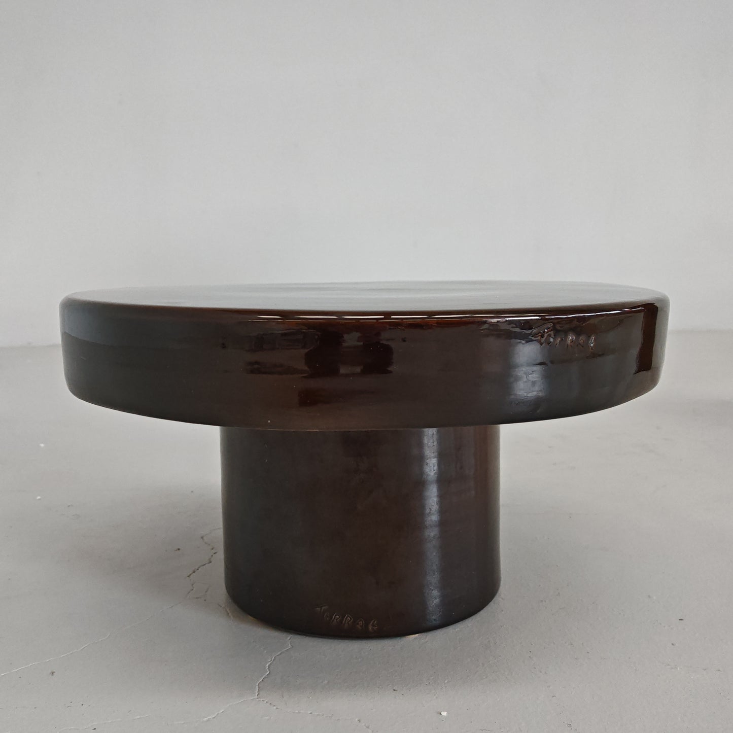 Tavolino tondo ceramica "Terrae" Raffaello Biagetti anni 70 (piccolo)