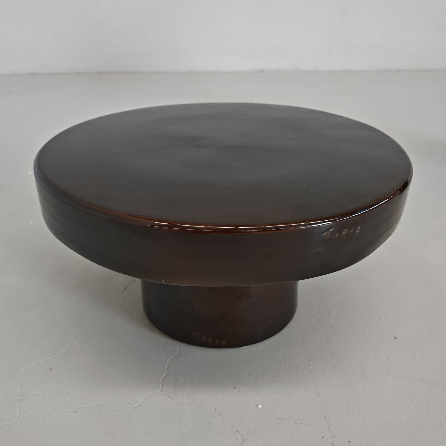Tavolino tondo ceramica "Terrae" Raffaello Biagetti anni 70 (piccolo)