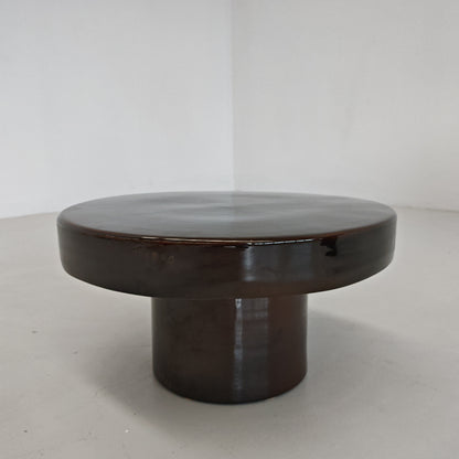 Petite table ronde en céramique « Terrae » de Raffaello Biagetti, années 70 (petit modèle)