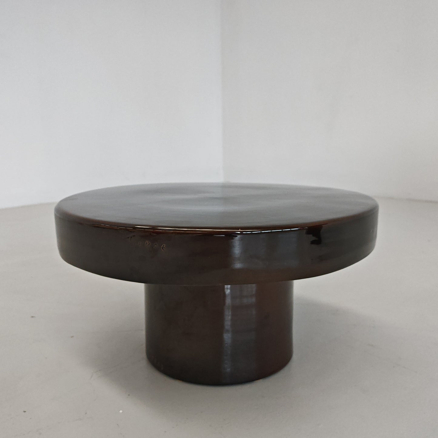 Tavolino tondo ceramica "Terrae" Raffaello Biagetti anni 70 (piccolo)