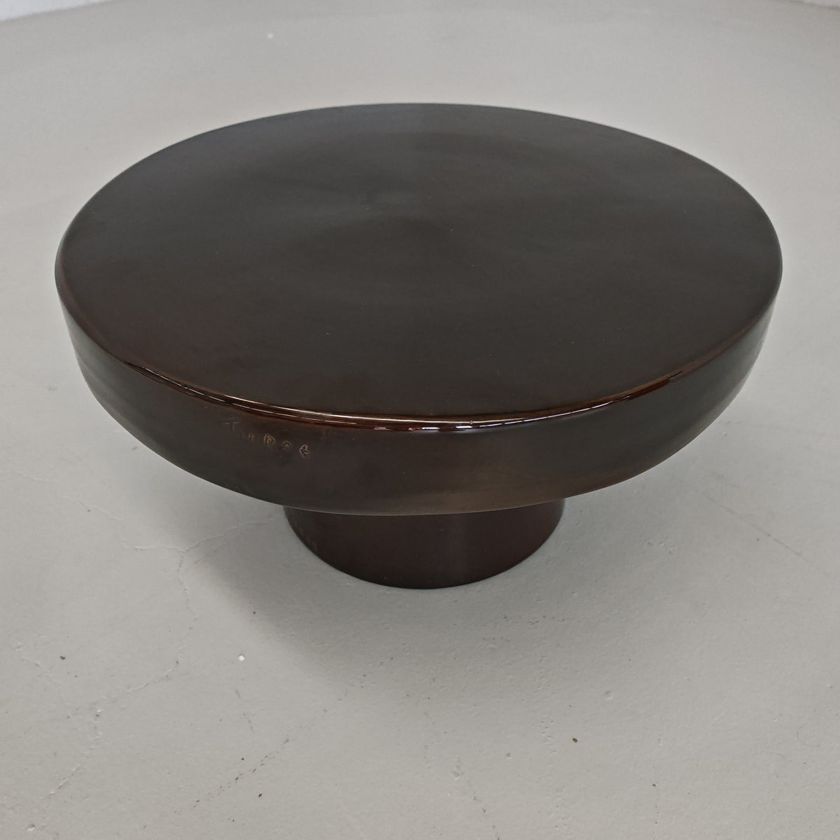 Petite table ronde en céramique « Terrae » de Raffaello Biagetti, années 70 (petit modèle)
