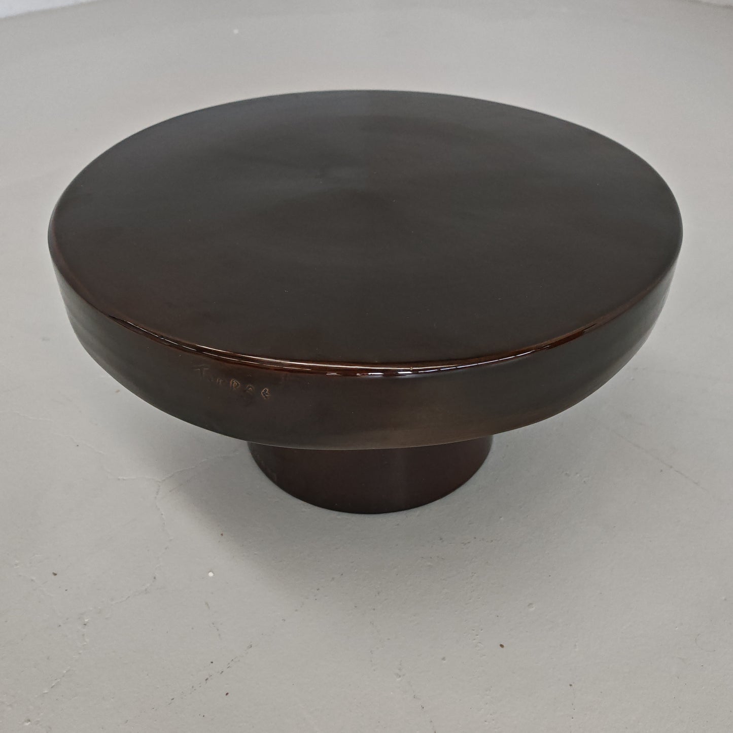 Tavolino tondo ceramica "Terrae" Raffaello Biagetti anni 70 (piccolo)