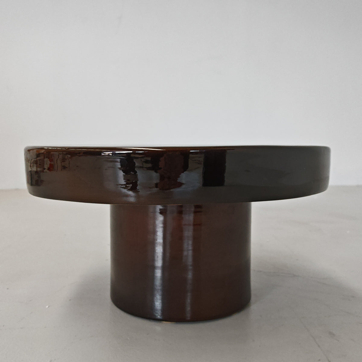 Petite table ronde en céramique « Terrae » de Raffaello Biagetti, années 70 (petit modèle)