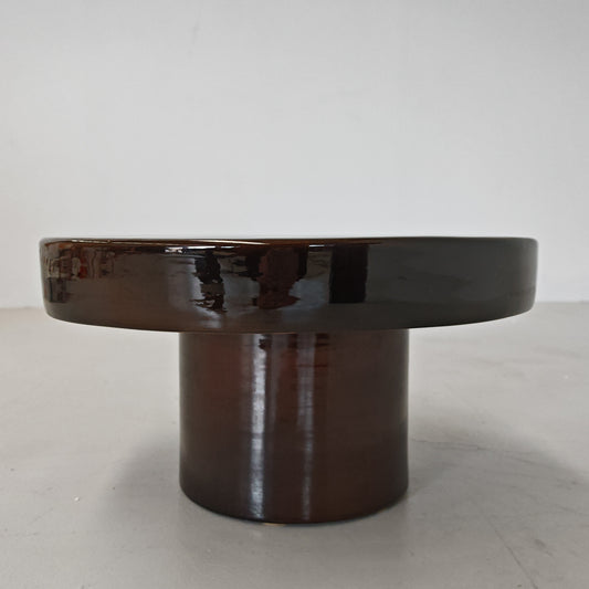 Tavolino tondo ceramica "Terrae" Raffaello Biagetti anni 70 (piccolo)