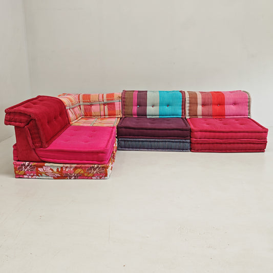 Divano modulare Mah Jong By Missoni, H. Hopfer per Roche Bobois 4 posti (rosso)