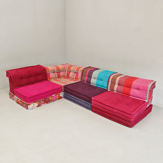 Divano modulare Mah Jong By Missoni, H. Hopfer per Roche Bobois 4 posti (rosso)