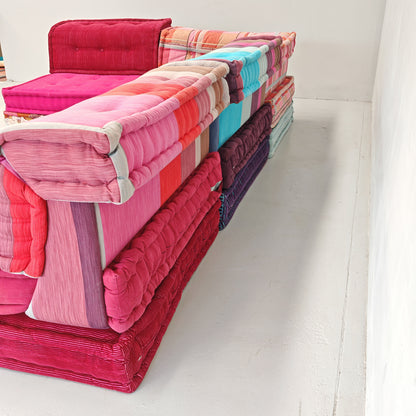 Divano modulare Mah Jong By Missoni, H. Hopfer per Roche Bobois 4 posti (rosso)