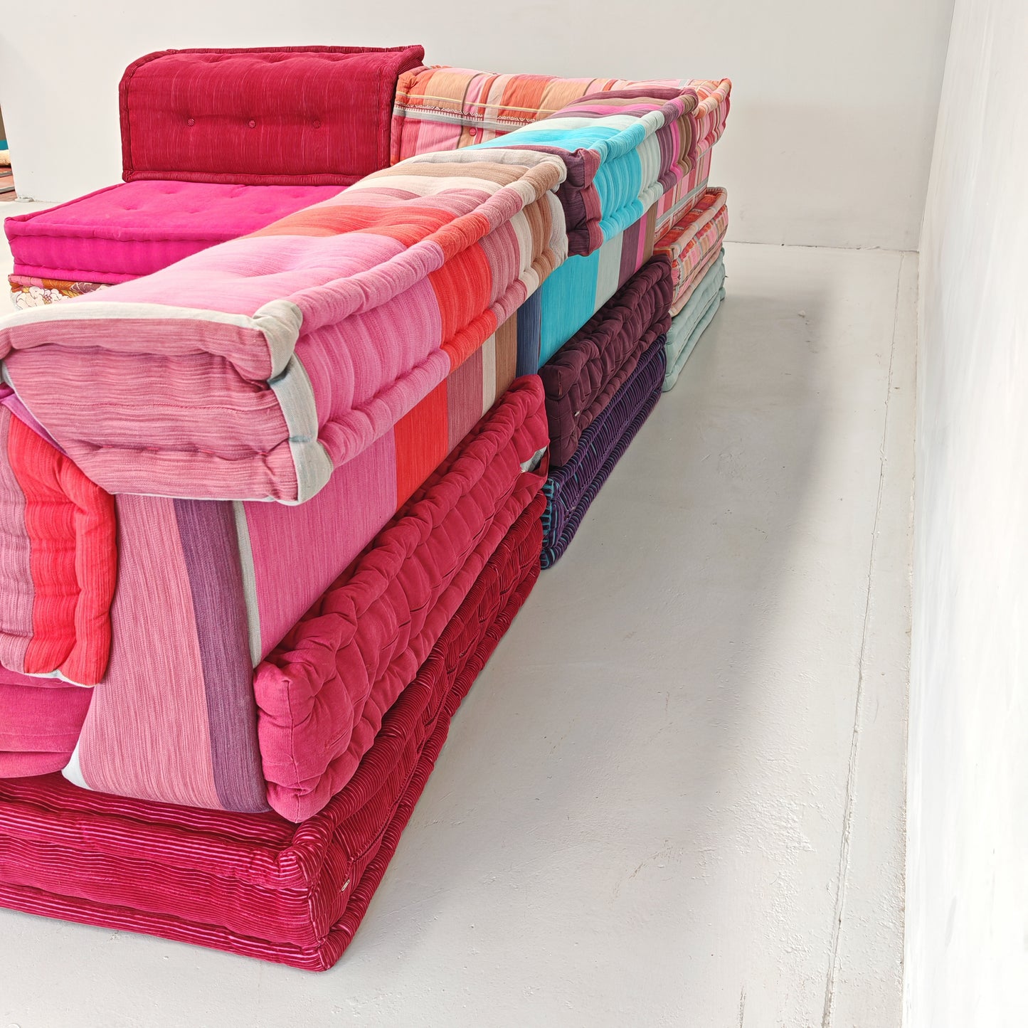 Divano modulare Mah Jong By Missoni, H. Hopfer per Roche Bobois 4 posti (rosso)