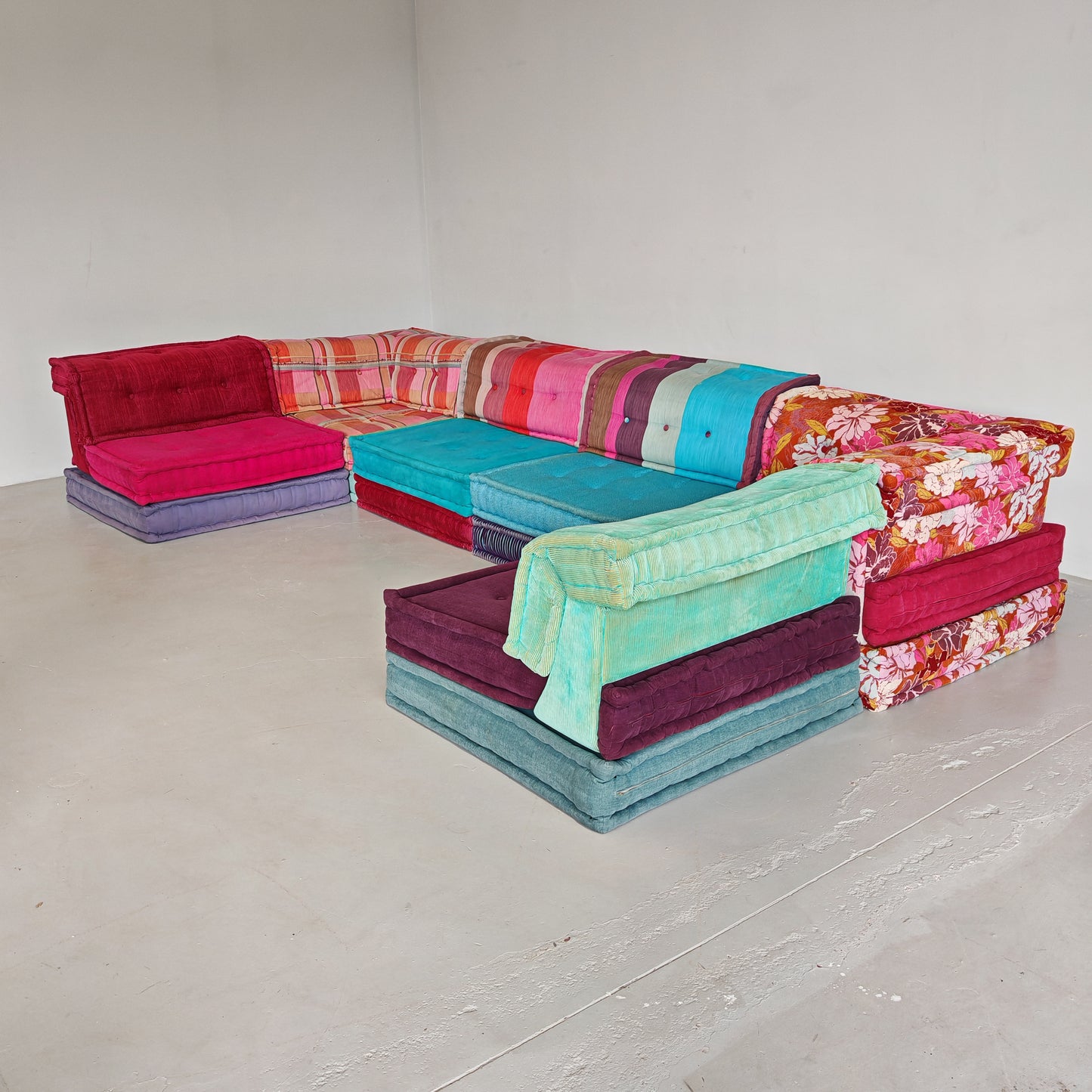 Divano modulare Mah Jong By Missoni, H. Hopfer per Roche Bobois 6 posti