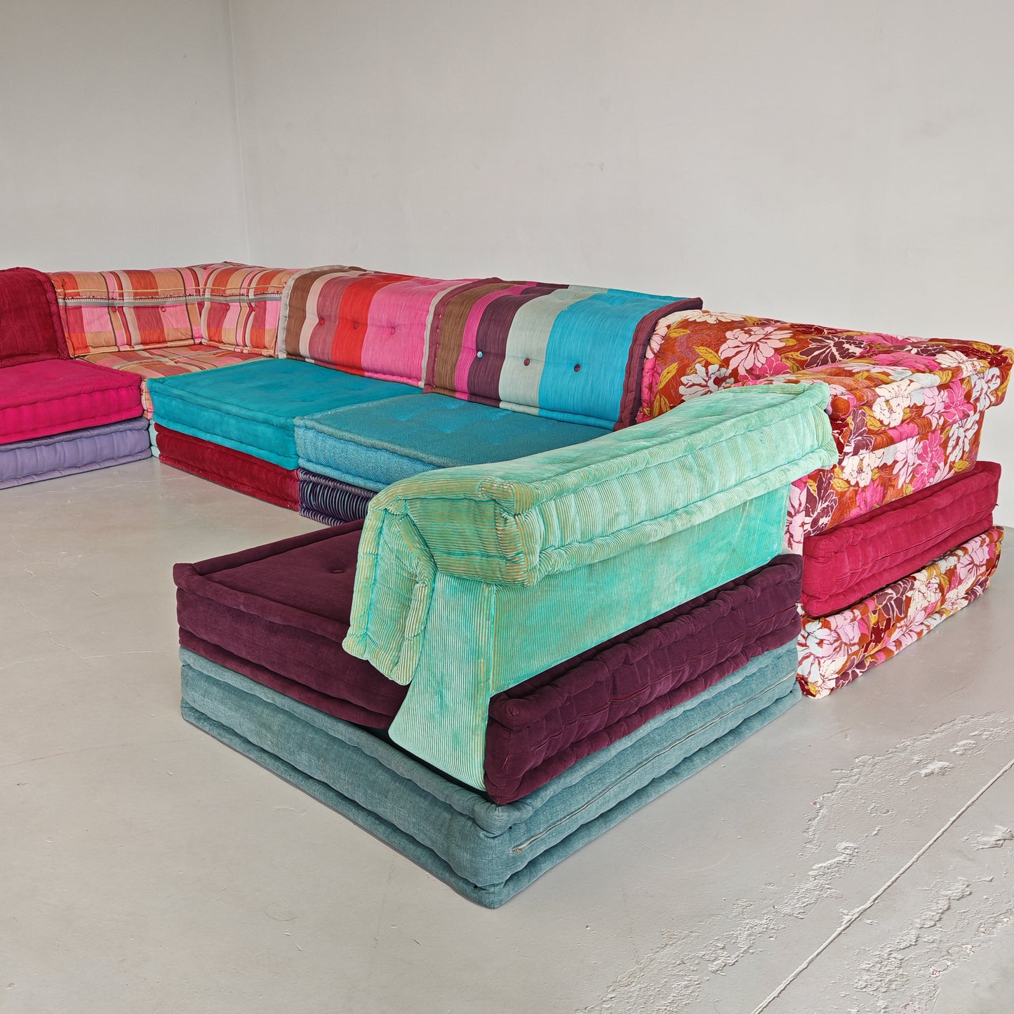 Divano modulare Mah Jong By Missoni, H. Hopfer per Roche Bobois 6 posti