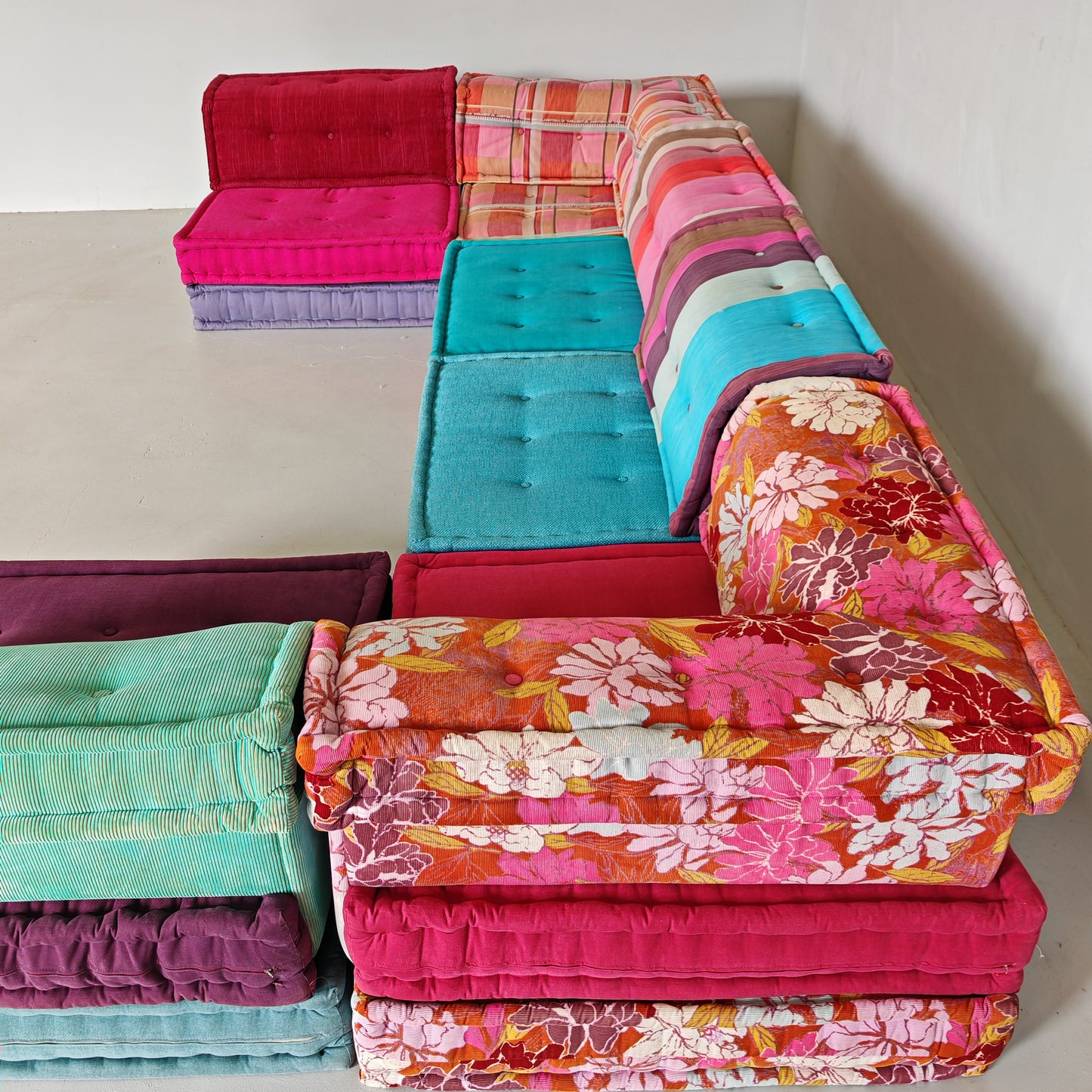 Divano modulare Mah Jong By Missoni, H. Hopfer per Roche Bobois 6 posti