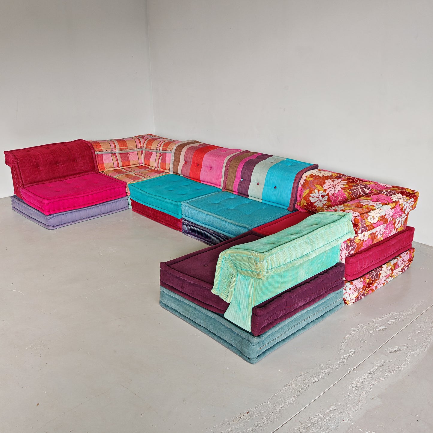 Divano modulare Mah Jong By Missoni, H. Hopfer per Roche Bobois 6 posti