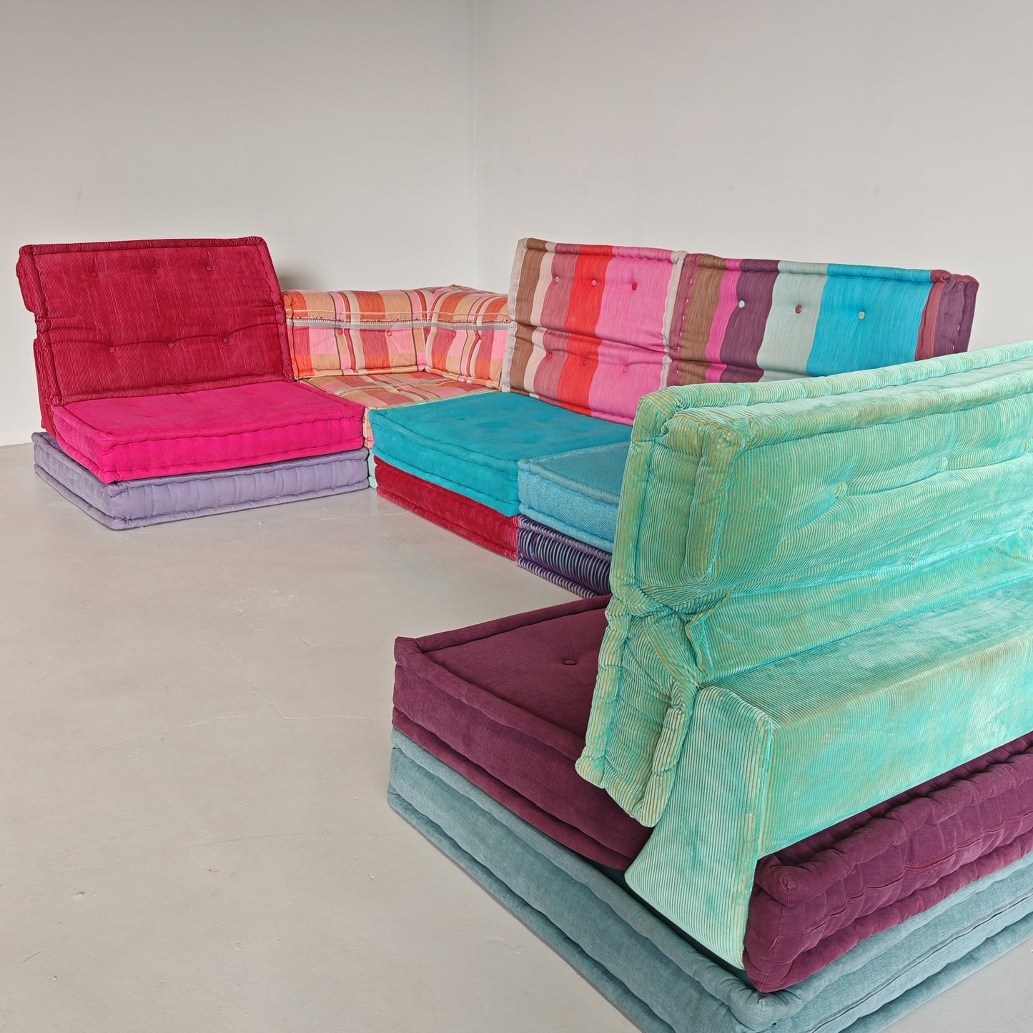 Divano modulare Mah Jong By Missoni, H. Hopfer per Roche Bobois 6 posti