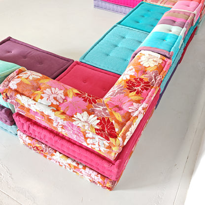 Divano modulare Mah Jong By Missoni, H. Hopfer per Roche Bobois 6 posti
