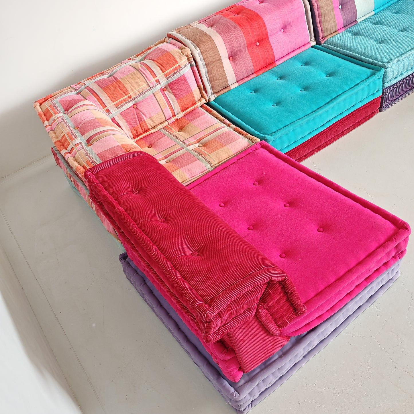 Divano modulare Mah Jong By Missoni, H. Hopfer per Roche Bobois 6 posti