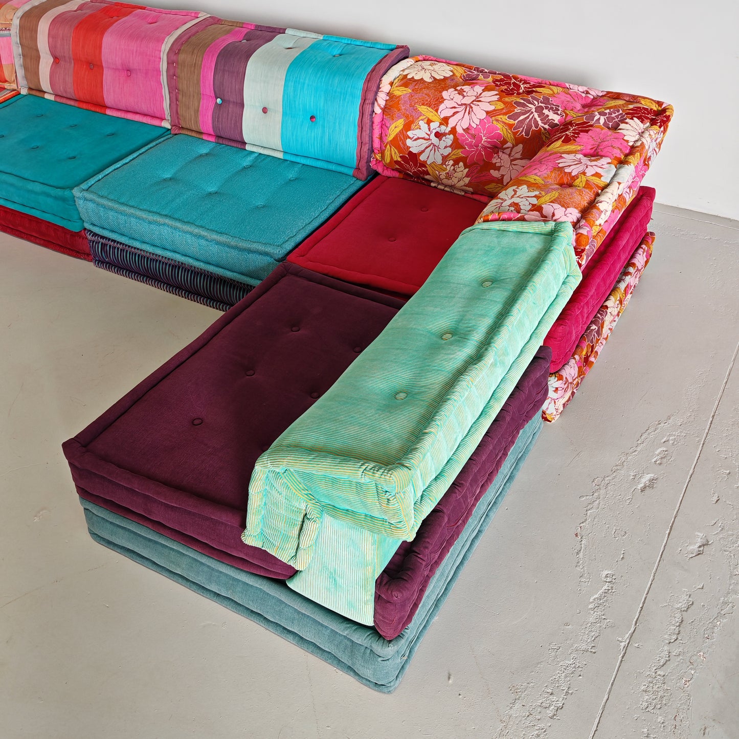 Divano modulare Mah Jong By Missoni, H. Hopfer per Roche Bobois 6 posti