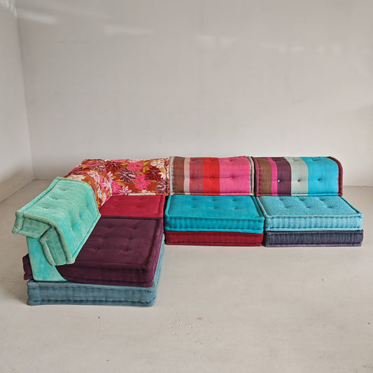 Divano modulare Mah Jong By Missoni, H. Hopfer per Roche Bobois 4 posti (blu)