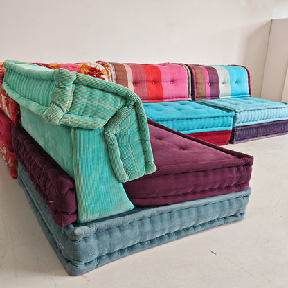 Canapé modulable Mah Jong par Missoni, H. Hopfer pour Roche Bobois, 4 places (bleu)