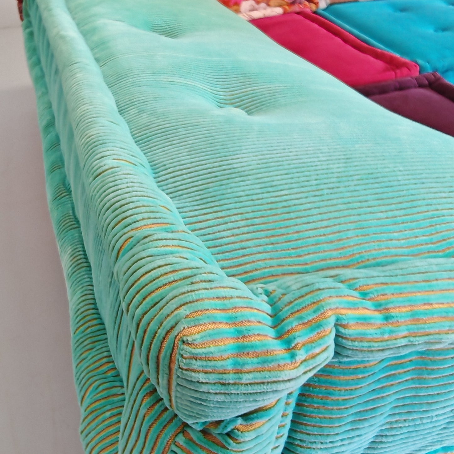 Divano modulare Mah Jong By Missoni, H. Hopfer per Roche Bobois 4 posti (blu)