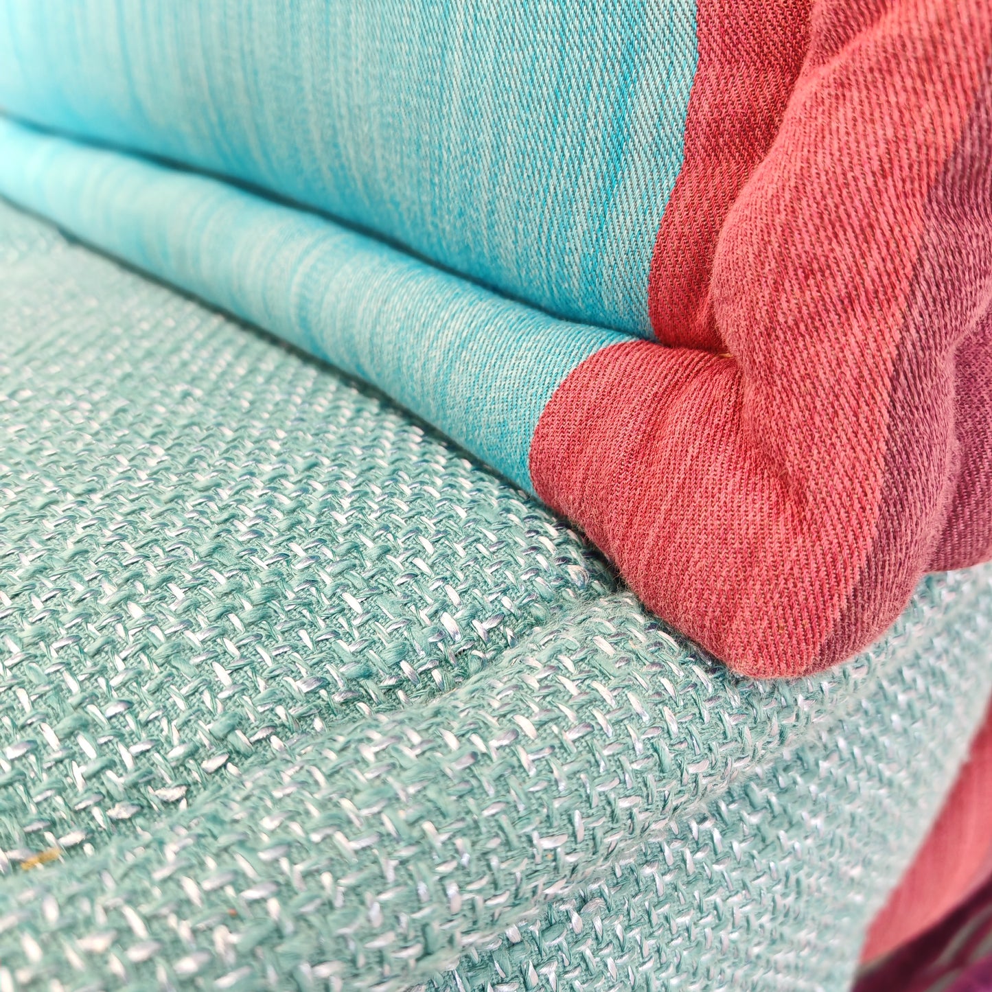 Divano modulare Mah Jong By Missoni, H. Hopfer per Roche Bobois 4 posti (blu)