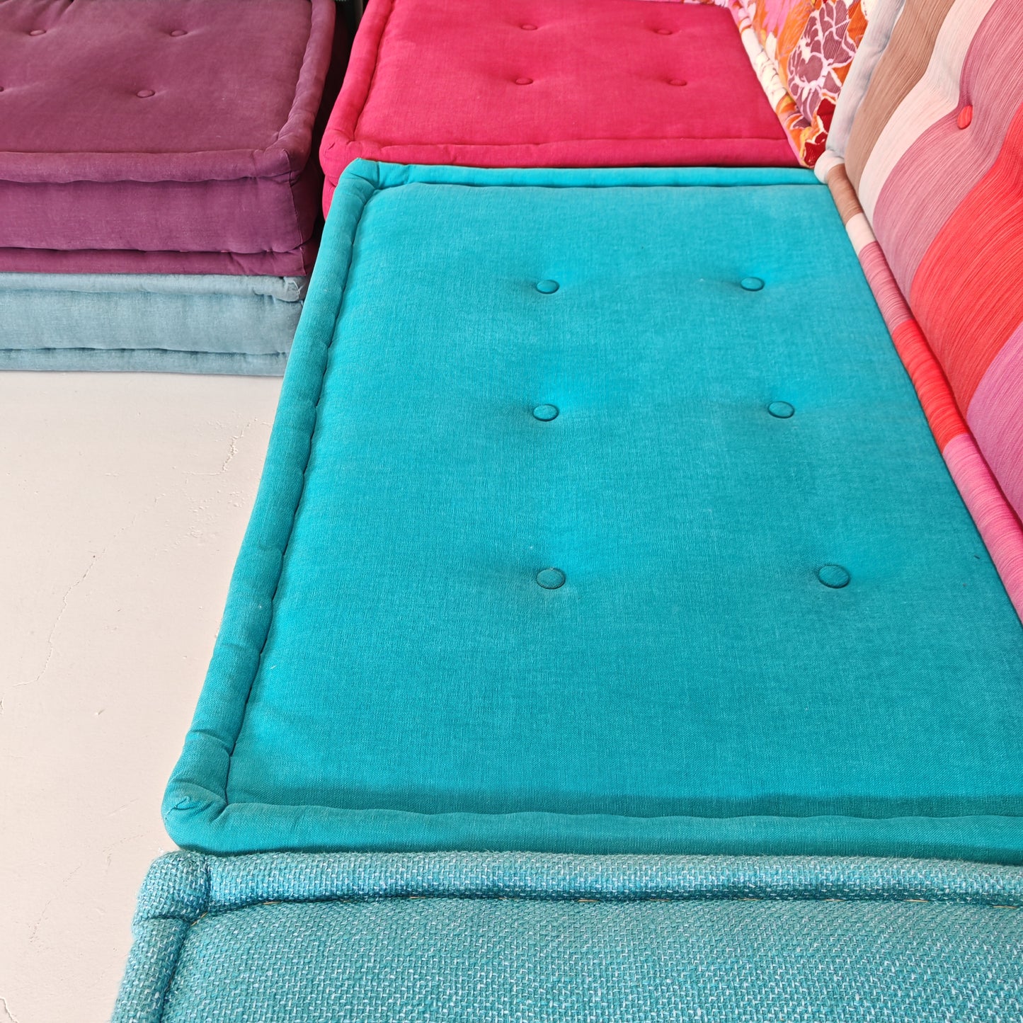 Divano modulare Mah Jong By Missoni, H. Hopfer per Roche Bobois 4 posti (blu)
