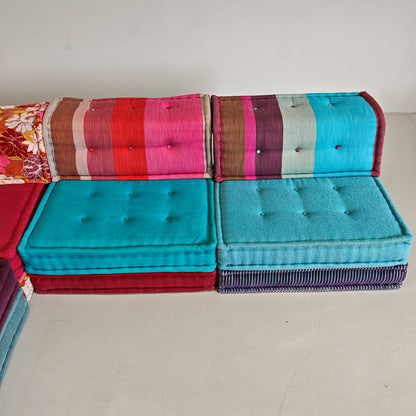 Canapé modulable Mah Jong par Missoni, H. Hopfer pour Roche Bobois, 4 places (bleu)
