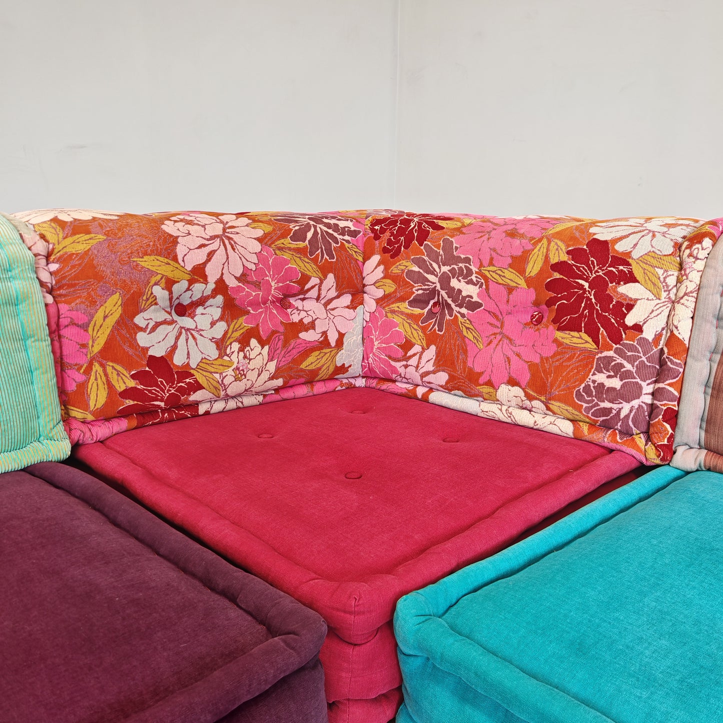 Divano modulare Mah Jong By Missoni, H. Hopfer per Roche Bobois 4 posti (blu)