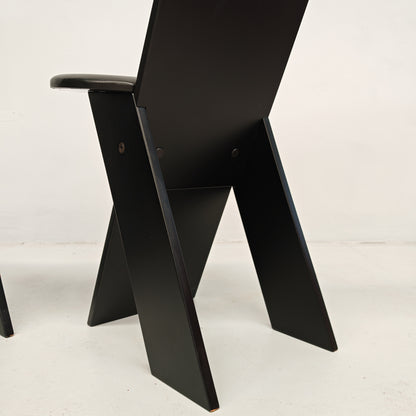 Ensemble de 2 chaises SD57 de Marco Zanuso pour Poggi, années 70