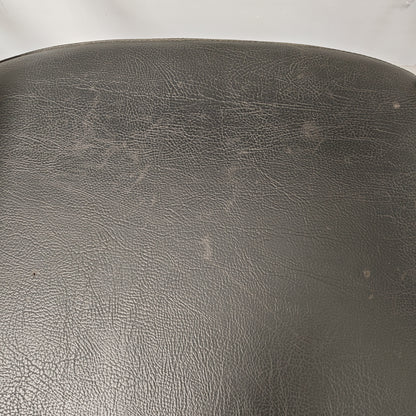 4 chaises fauteuils noires avec accoudoirs, vintage des années 80