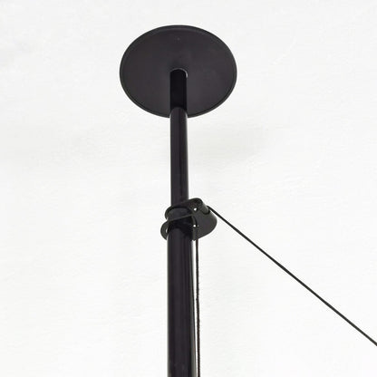 Lampada da terra nera modello Bigo Prod. Valenti 1980s