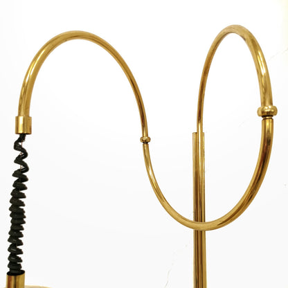 Lampada  a muro in ottone orientabile vintage anni 80
