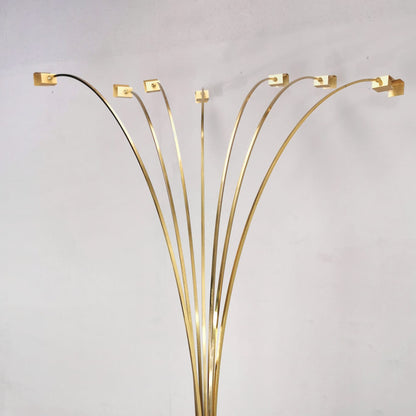 Lampada da terra in ottone 7 luci vintage anni 70