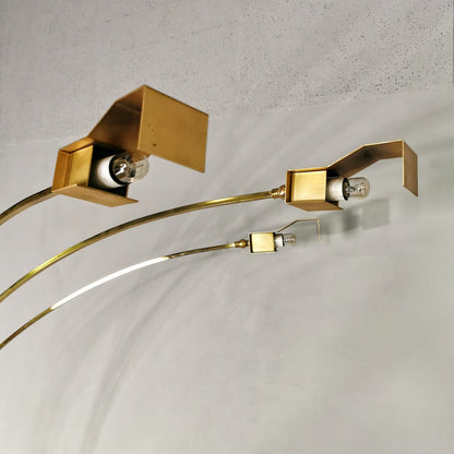 Lampada da terra in ottone 7 luci vintage anni 70