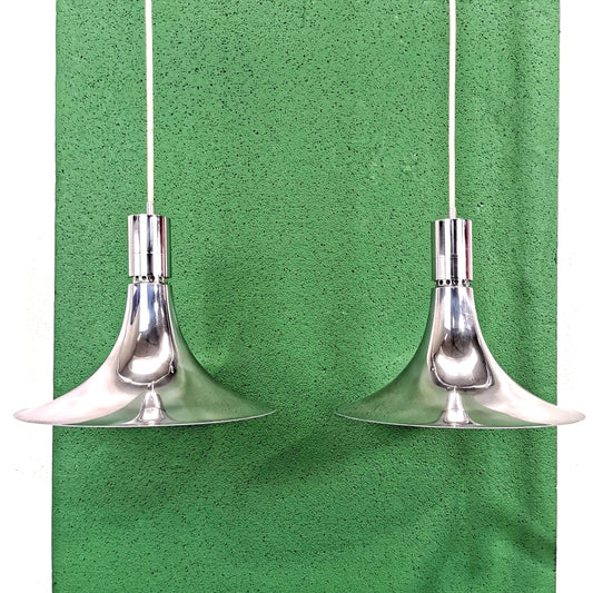 Coppia lampadari AM/AS Franco Albini per Sirrah 1960's