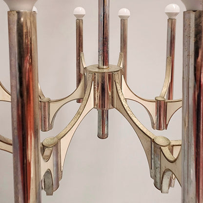 Lustre Sciolari vintage des années 70 à 10 lumières