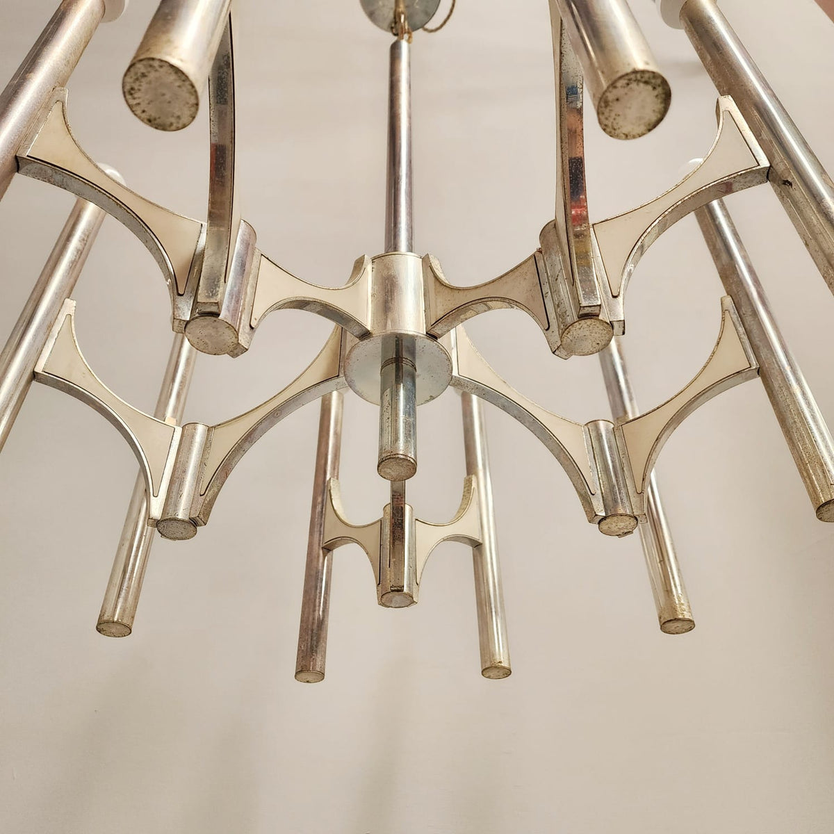 Lustre Sciolari vintage des années 70 à 10 lumières