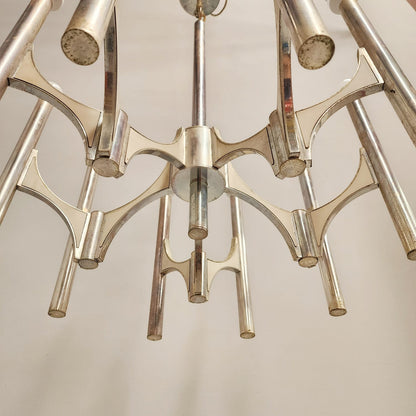 Lustre Sciolari vintage des années 70 à 10 lumières