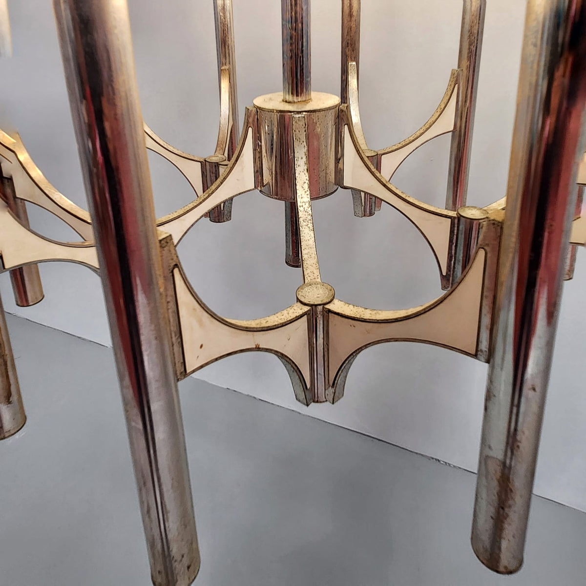 Lustre Sciolari vintage des années 70 à 10 lumières