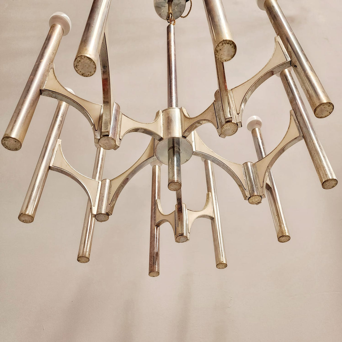 Lustre Sciolari vintage des années 70 à 10 lumières