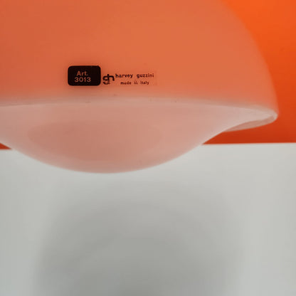 Lustre Guzzini orange Space Age des années 70