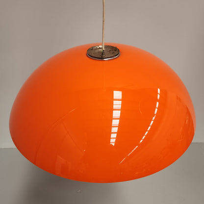 Lustre Guzzini orange Space Age des années 70