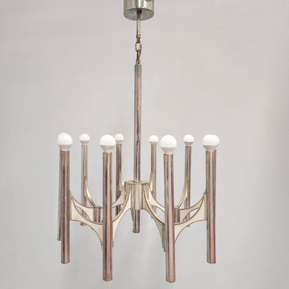 Lustre Sciolari vintage des années 70 à 10 lumières