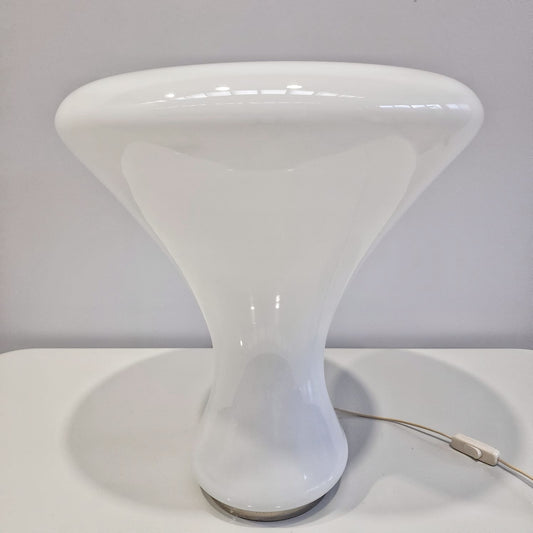 Lampada  da tavolo vintage space age ani 70 in vetro di murano