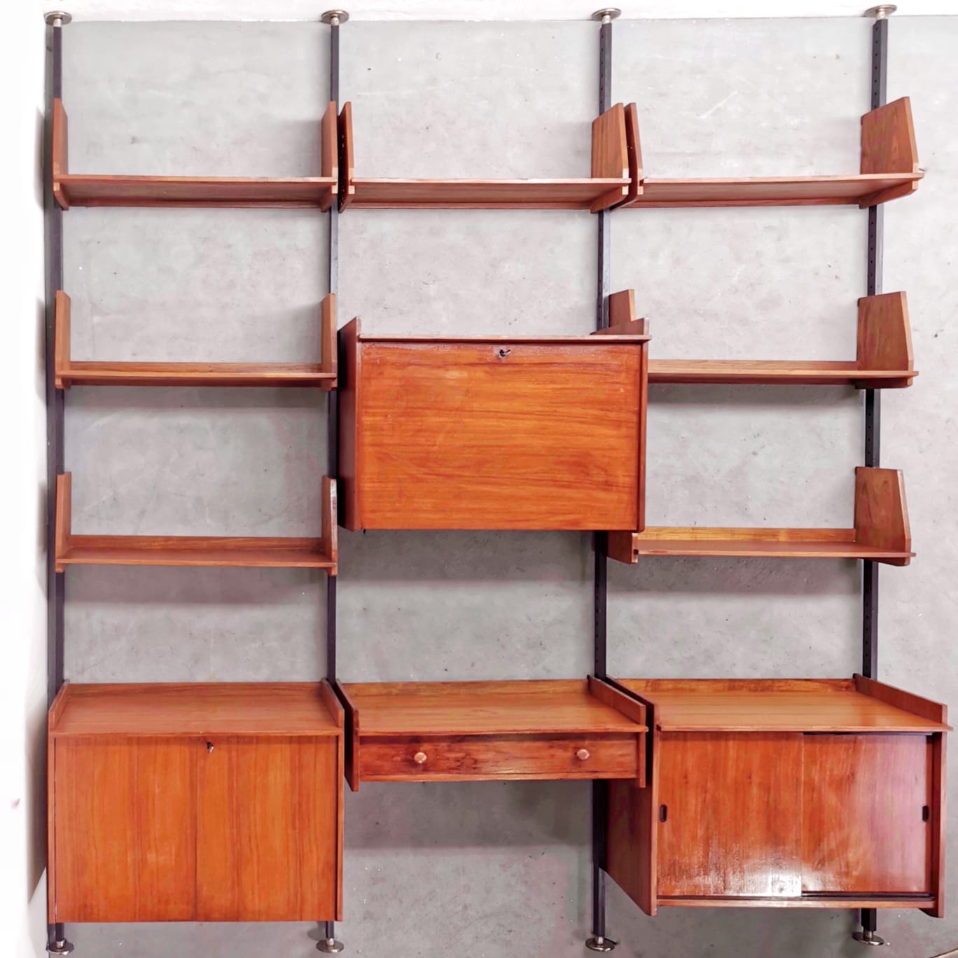 Libreria teak terra cielo vintage anni 60