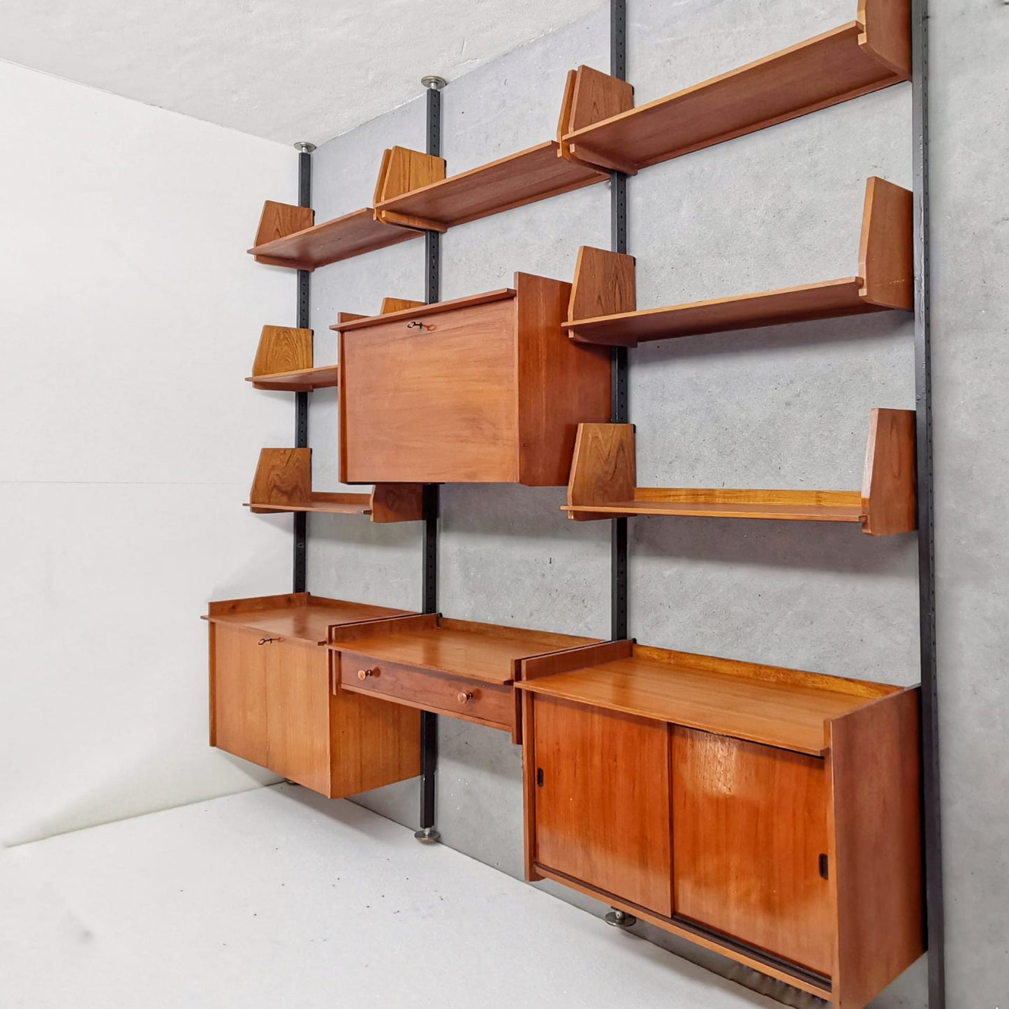 Libreria teak terra cielo vintage anni 60