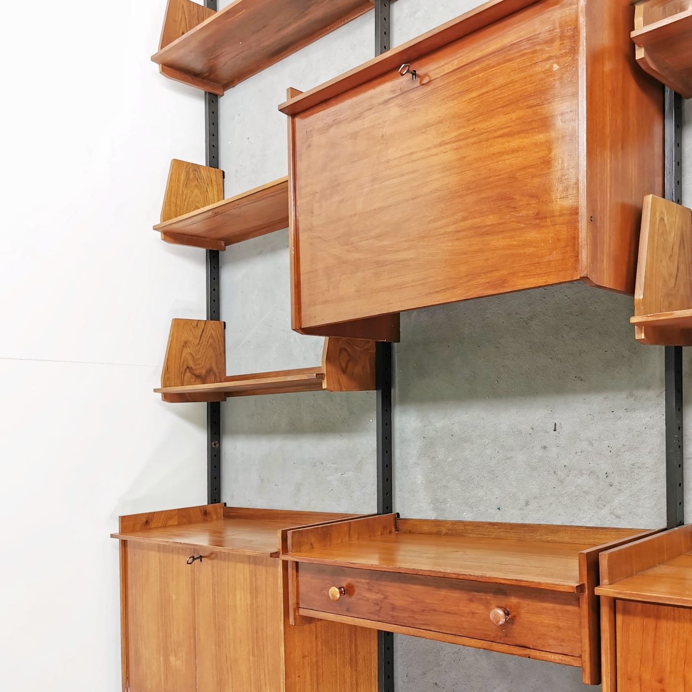 Libreria teak terra cielo vintage anni 60