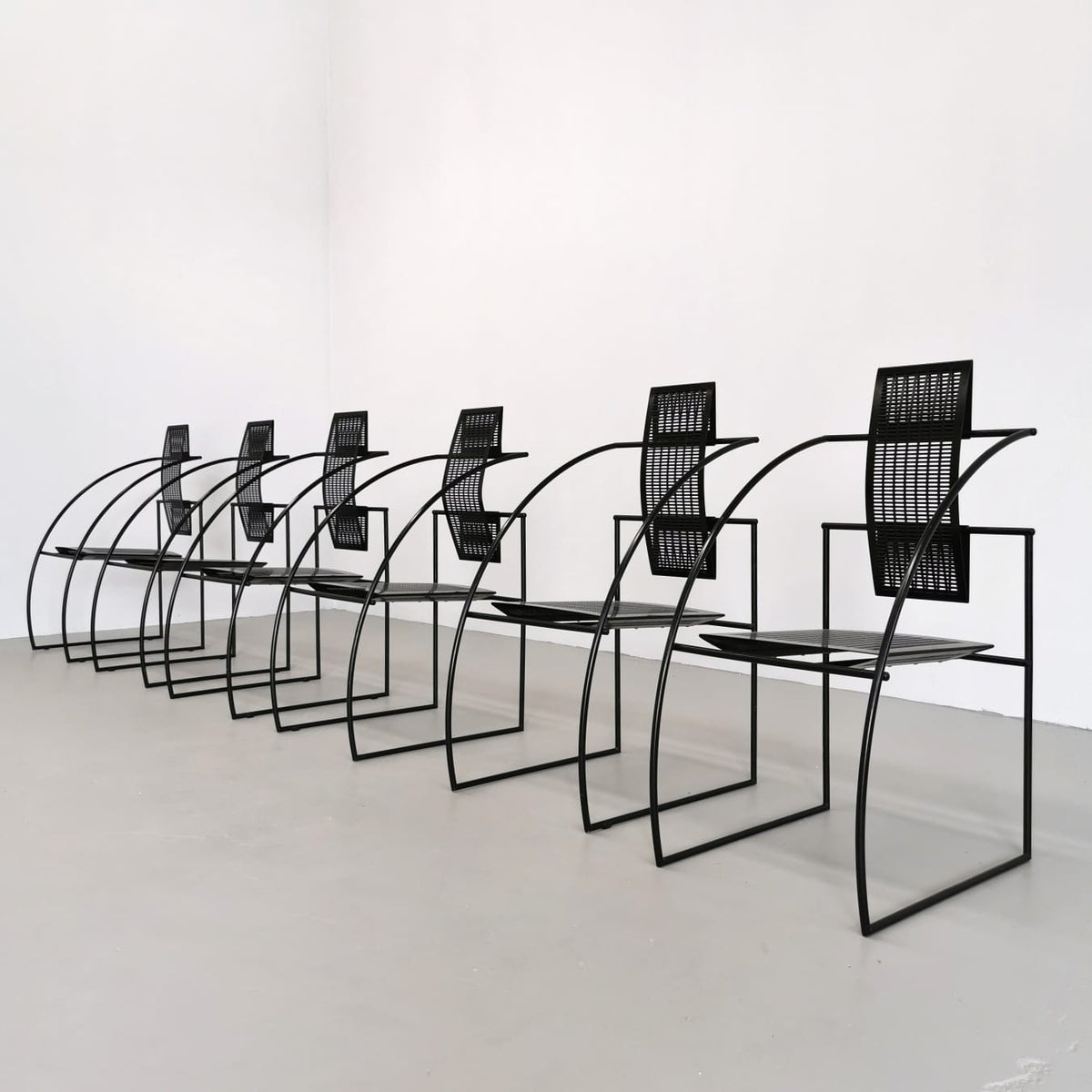 Set de 6 chaises modèle Quinta de Mario Botta pour Alias, années 1980.