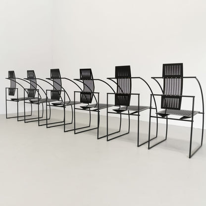 Set de 6 chaises modèle Quinta de Mario Botta pour Alias, années 1980.