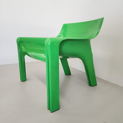 Fauteuil Vicario de Vico Magistretti pour Artemide, années 1970 (VERT)