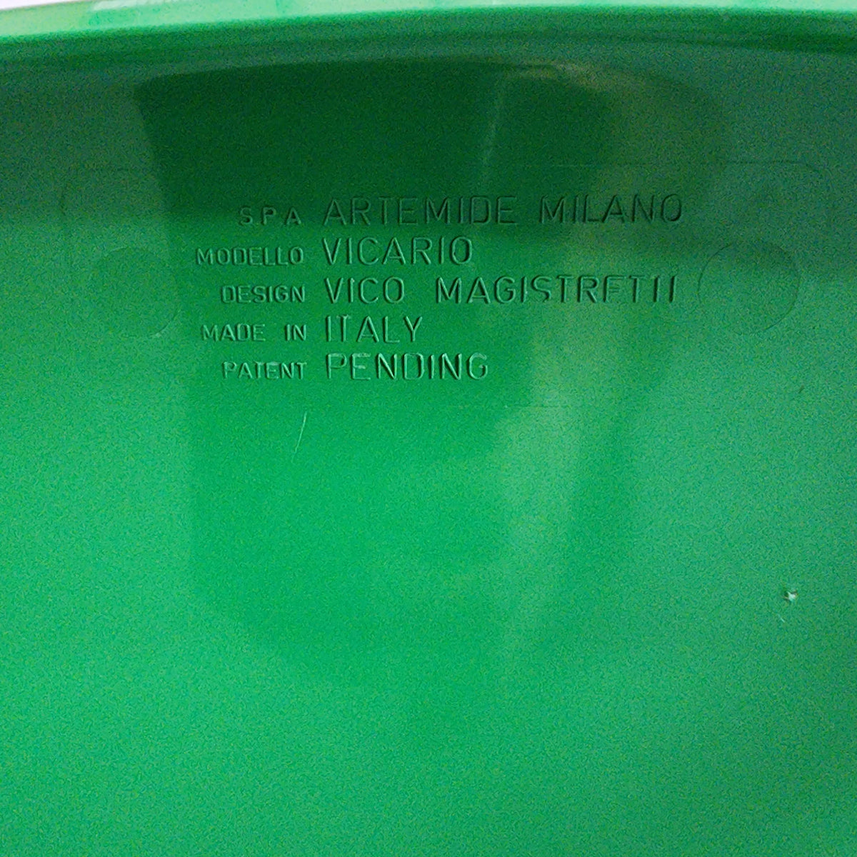 Fauteuil Vicario de Vico Magistretti pour Artemide, années 1970 (VERT)